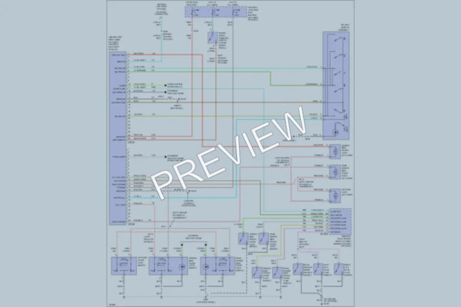 2002 Ford ExplorerSport Power Door Locks wiring diagram preview