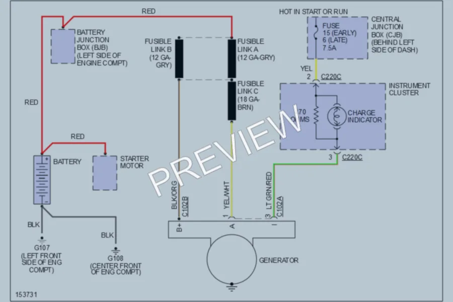 2002 Ford ExplorerSport Starting Charging wiring diagram preview