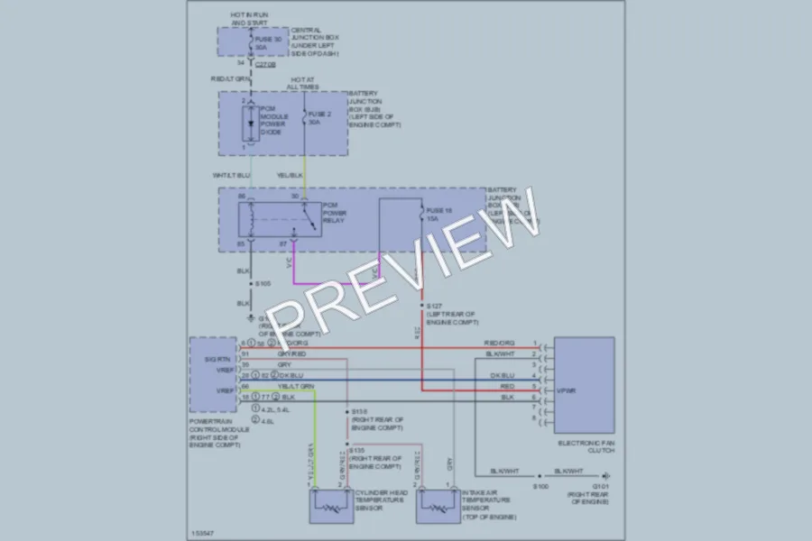 2002 Ford F150 Cooling Fan wiring diagram preview