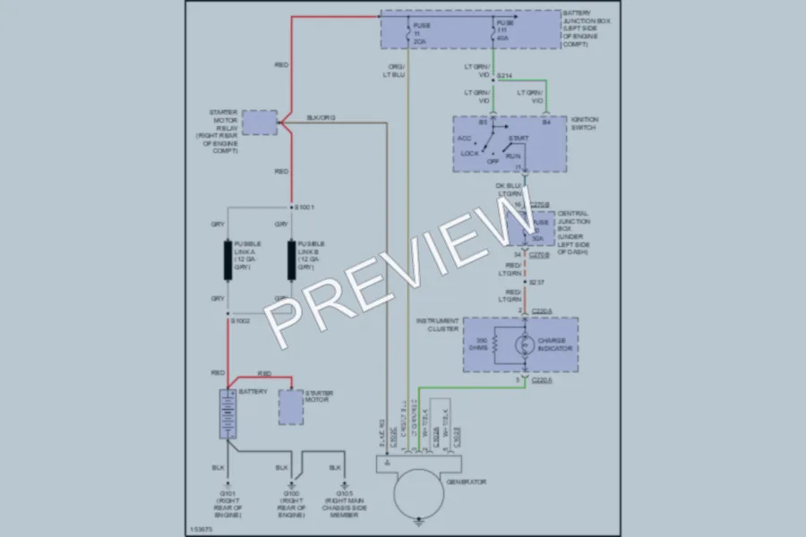 2002 Ford F150 Starting Charging wiring diagram preview