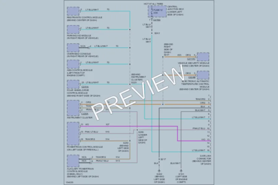 2002 Ford F350 Super Duty Computer Data Lines wiring diagram preview