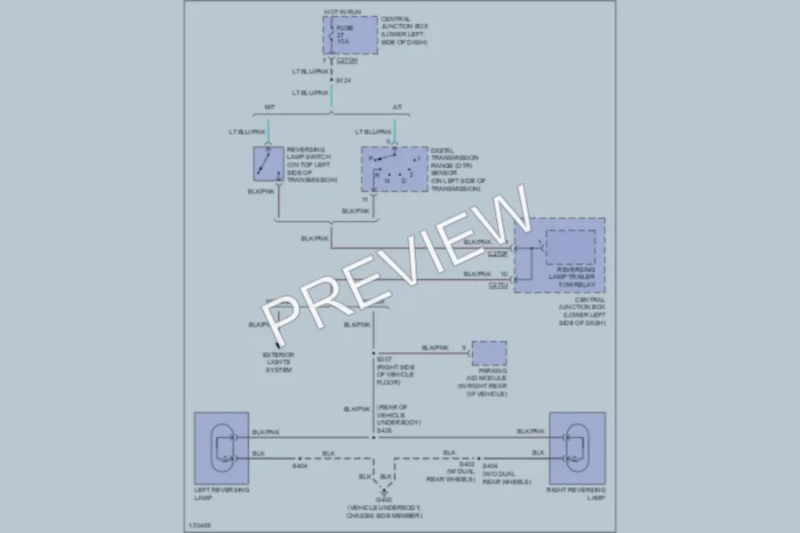 2002 Ford F350 Super Duty Exterior Lights wiring diagram preview