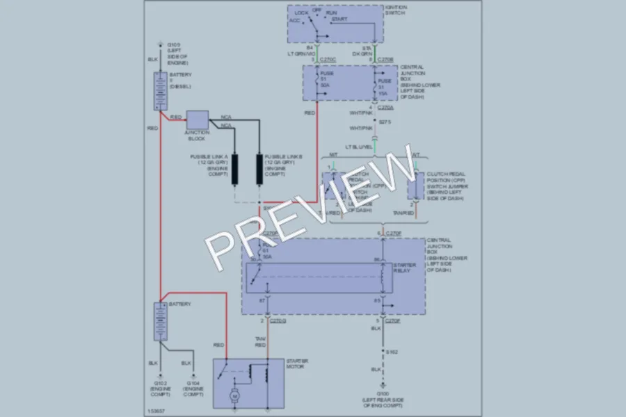 2002 Ford F350 Super Duty Starting Charging wiring diagram preview
