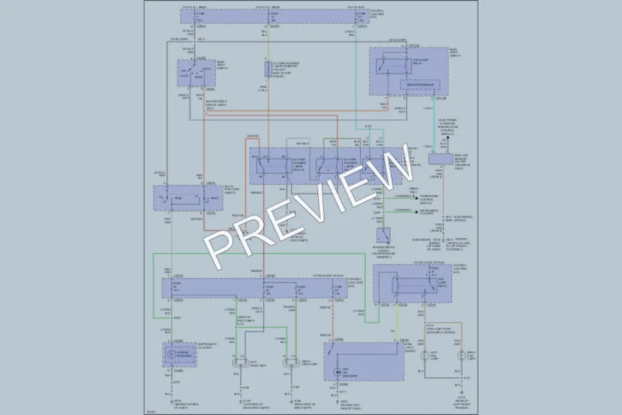 2002 Ford F250 Super Duty Headlights wiring diagram preview