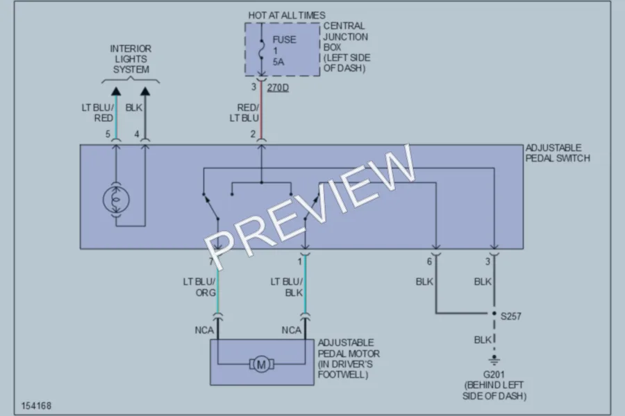 2002 Ford F250 Super Duty Power Seats wiring diagram preview