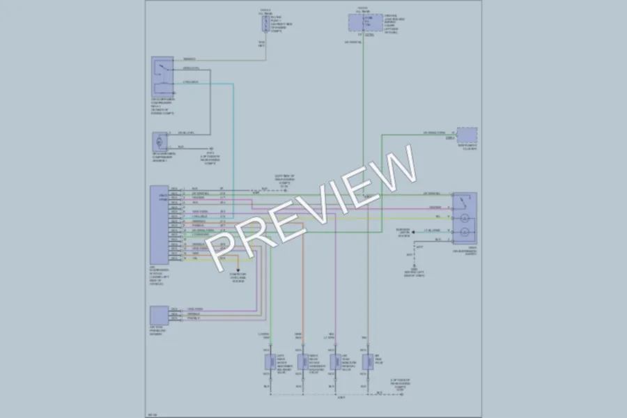 2002 Ford F350 Super Duty Electronic Suspension wiring diagram preview