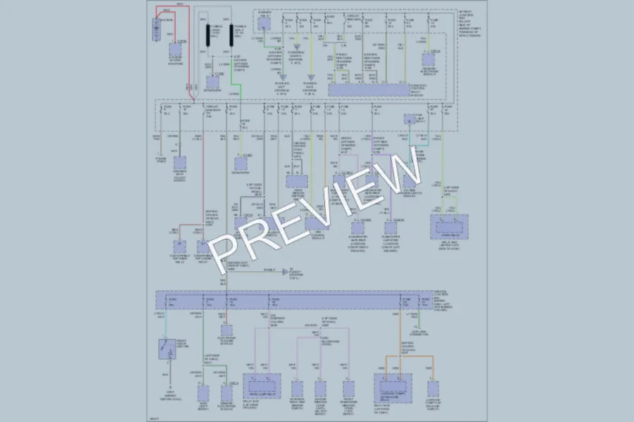 2002 Ford Mustang Power Distribution wiring diagram preview
