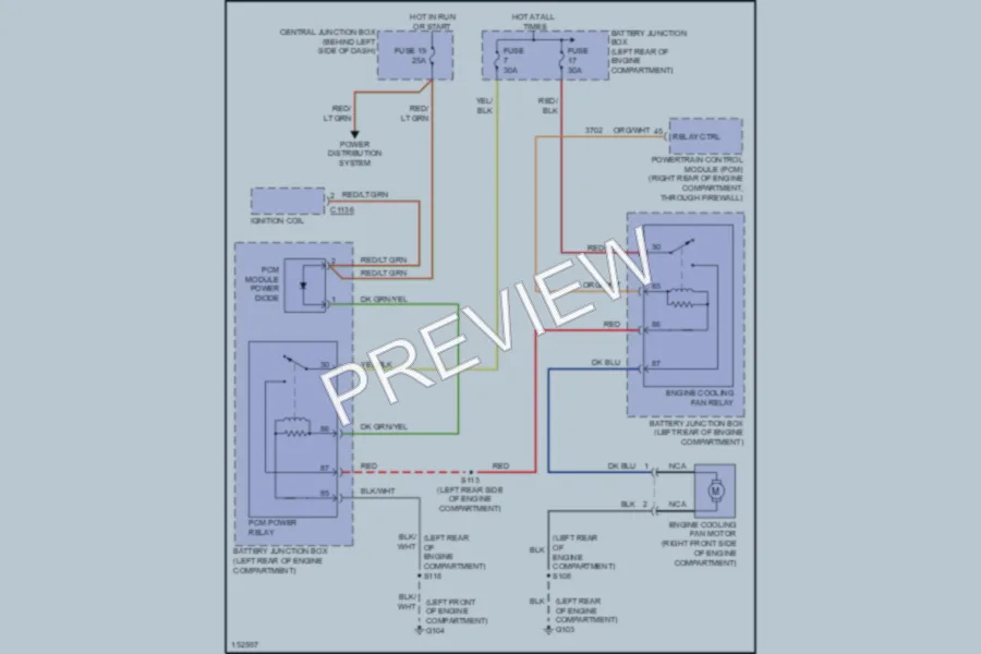 2002 Ford Ranger Cooling Fan wiring diagram preview
