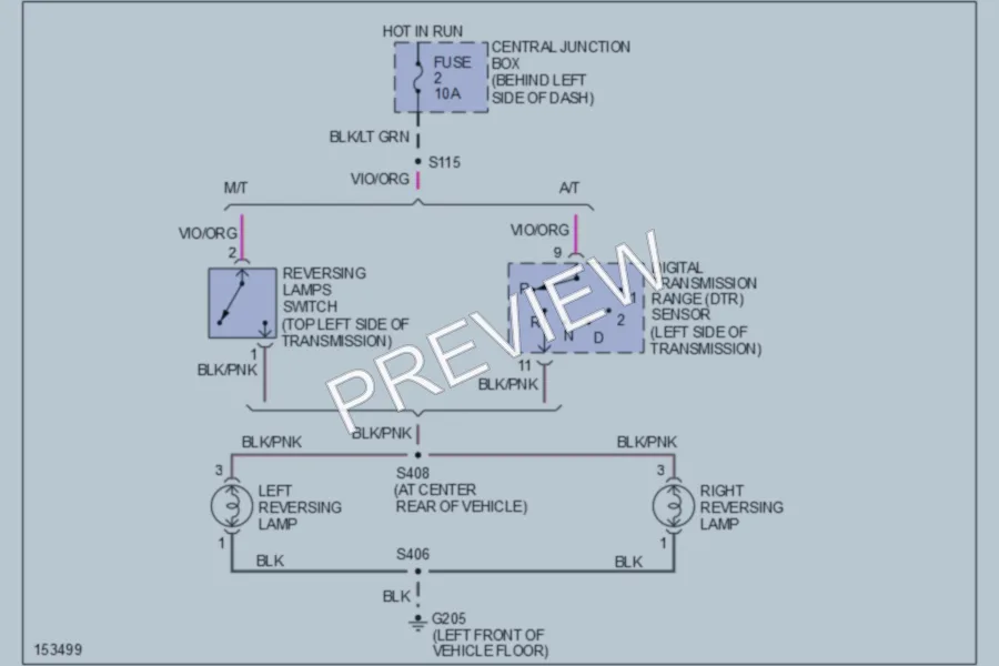 2002 Ford Ranger Exterior Lights wiring diagram preview