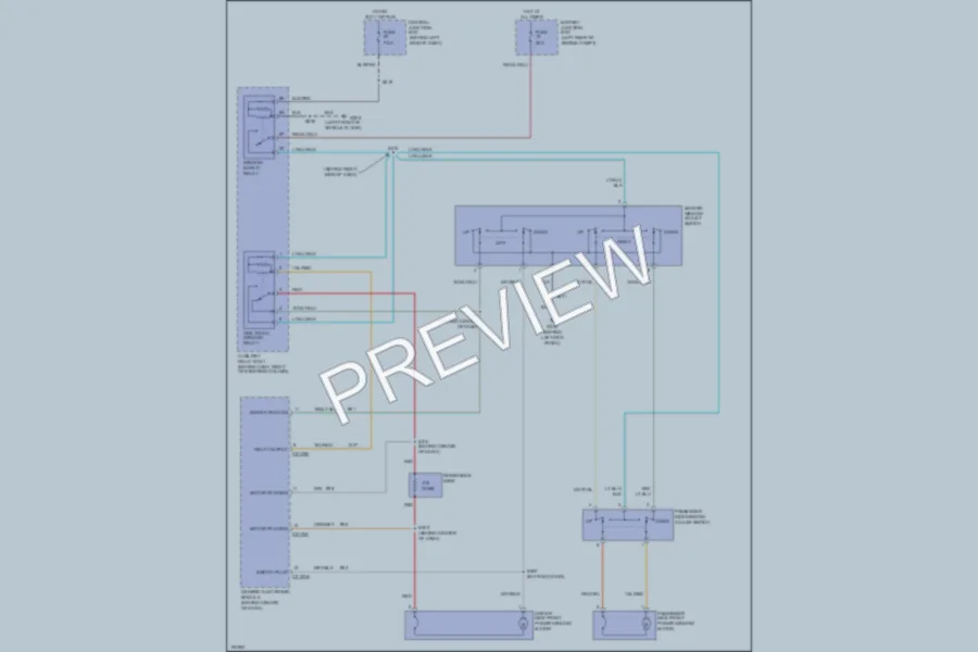 2002 Ford Ranger Power Windows wiring diagram preview