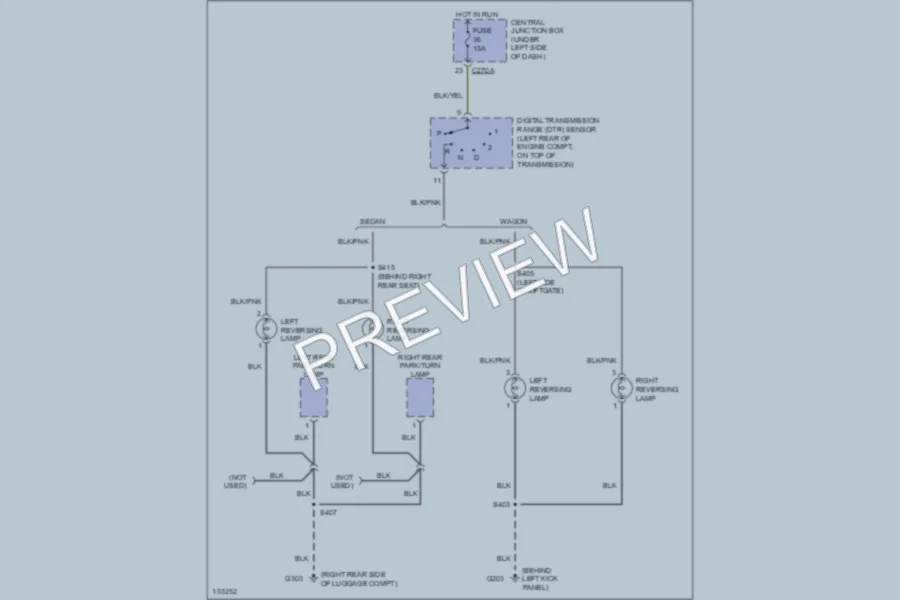 2002 Ford Taurus Exterior Lights wiring diagram preview