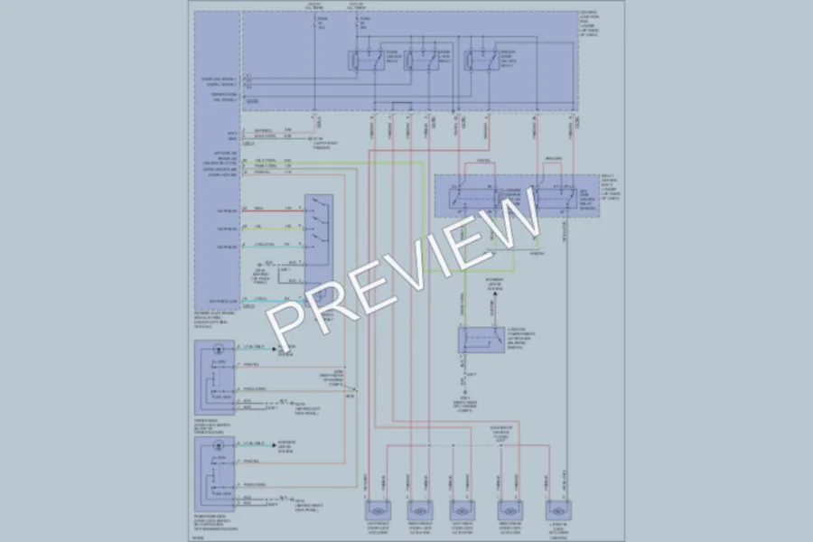 2002 Ford Taurus Power Door Locks wiring diagram preview