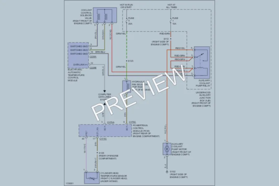 2002 Ford Thunderbird Cooling Fan wiring diagram preview