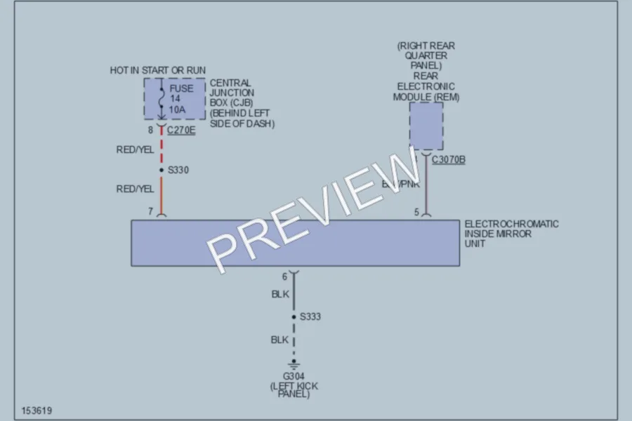 2002 Ford Windstar Power Mirrors wiring diagram preview