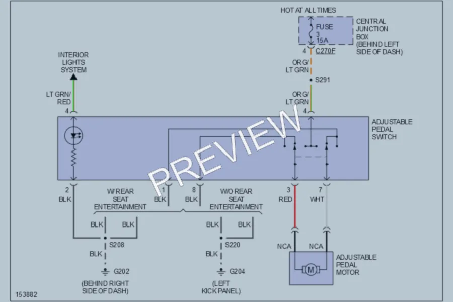 2002 Ford Windstar Power Seats wiring diagram preview