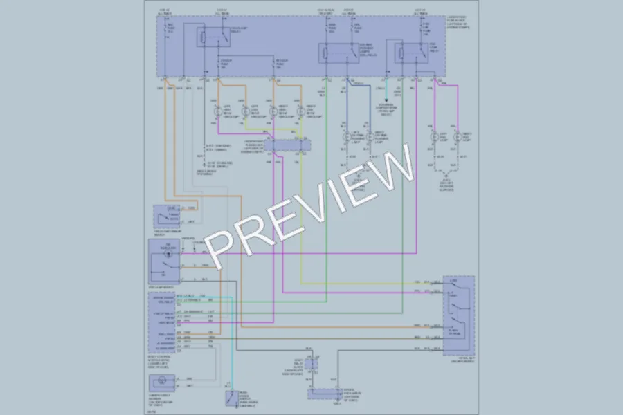 2002 GMC 2500 Hd Headlights wiring diagram preview