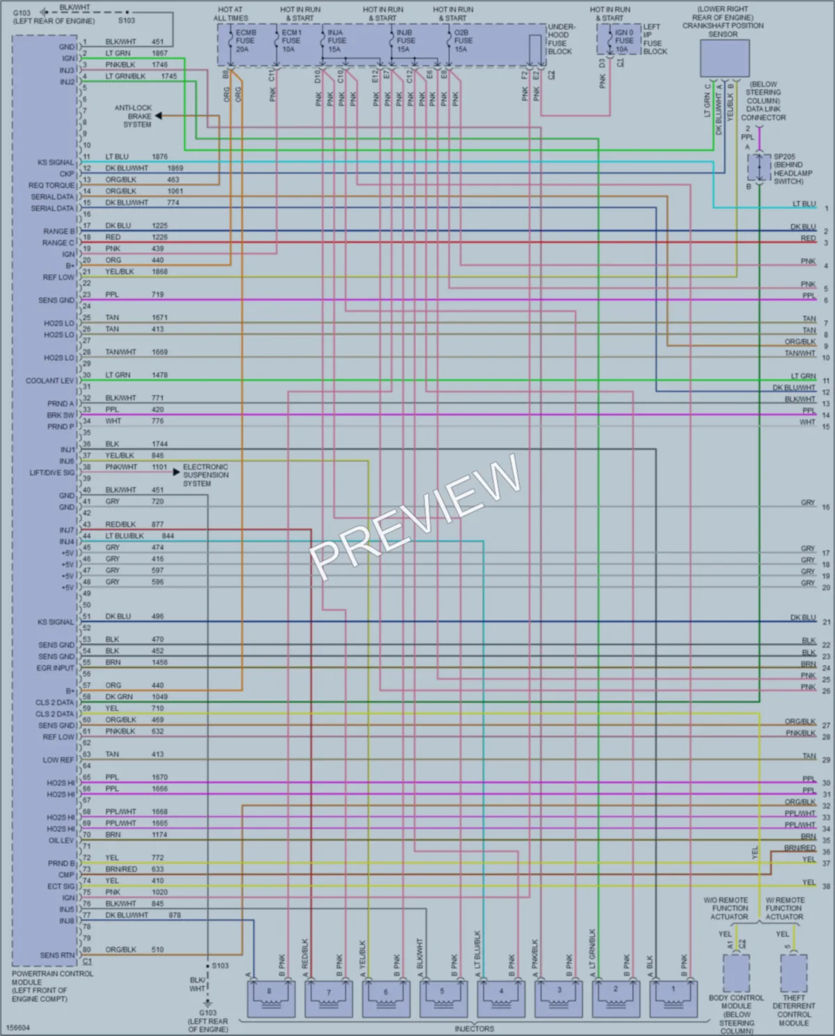 2002 GMC 3500 Engine Performance wiring diagram preview