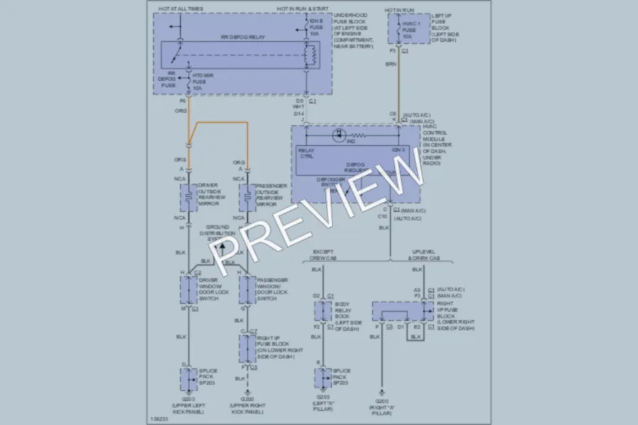 2002 GMC 1500 Hd Defoggers wiring diagram preview