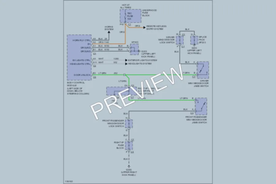 2002 GMC 2500 Anti Theft wiring diagram preview