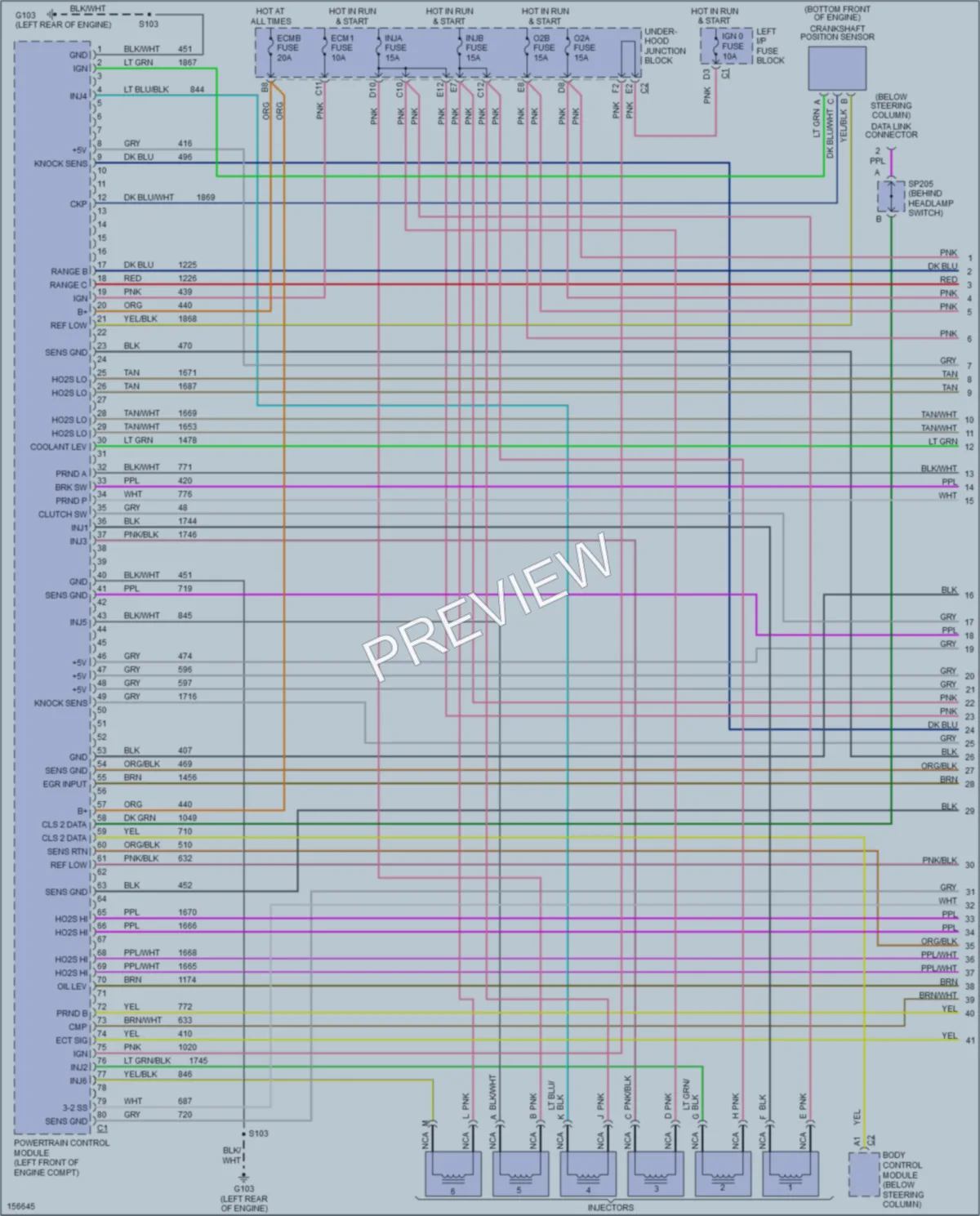 2002 GMC 1500 Engine Performance wiring diagram preview