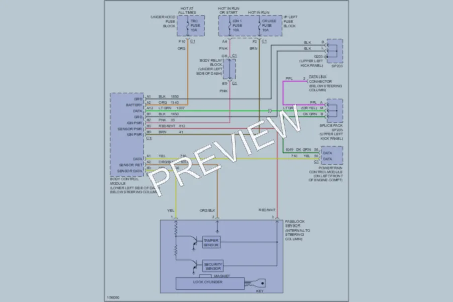 2002 GMC 2500 Hd Anti Theft wiring diagram preview