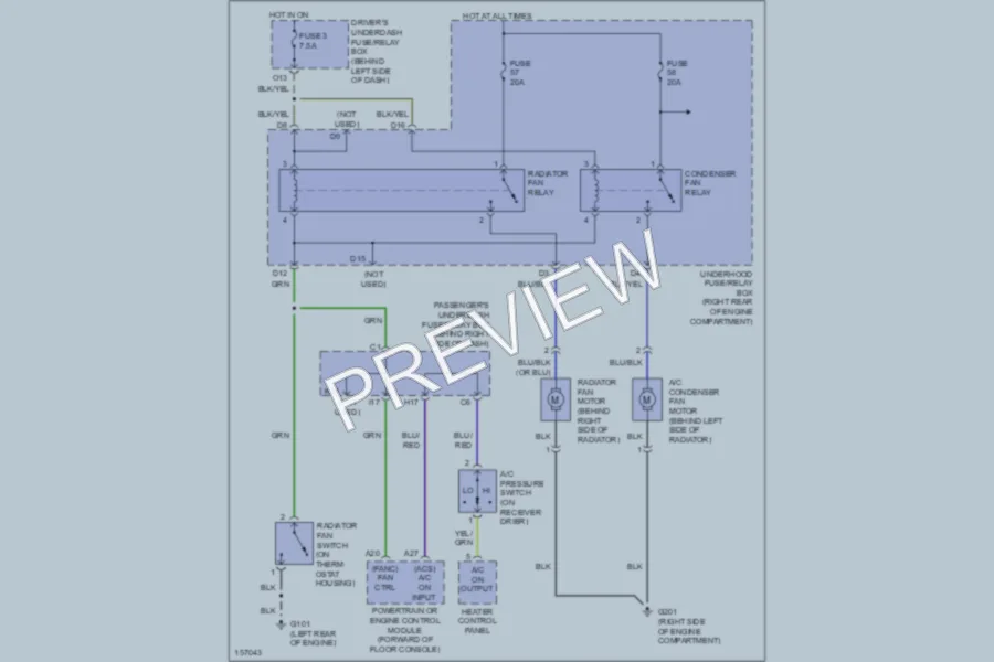 2002 Honda Accord Cooling Fan wiring diagram preview