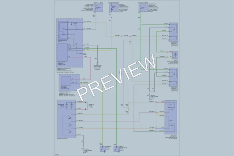 2002 Honda Accord Power Top Sunroof wiring diagram preview