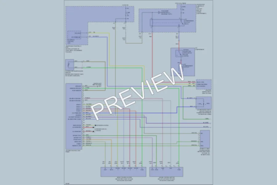 2002 Honda CRV Air Conditioning wiring diagram preview