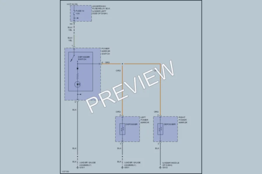 2002 Honda Civic Defoggers wiring diagram preview