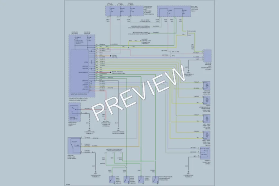 2002 Honda Civic Power Door Locks wiring diagram preview