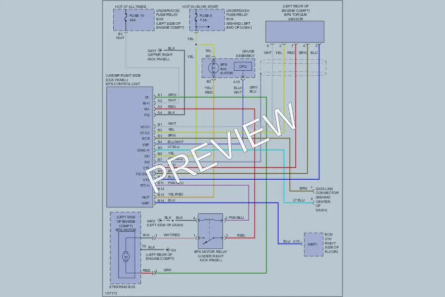 2002 Honda Insight Electronic Power Steering wiring diagram preview