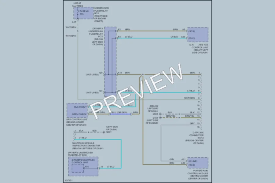2002 Honda Odyssey Computer Data Lines wiring diagram preview