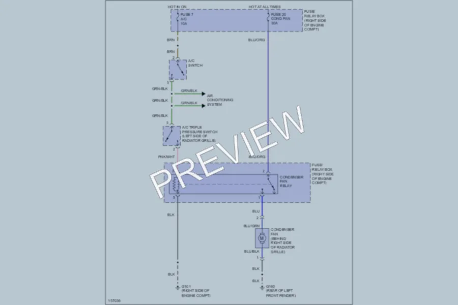 2002 Honda Passport Cooling Fan wiring diagram preview
