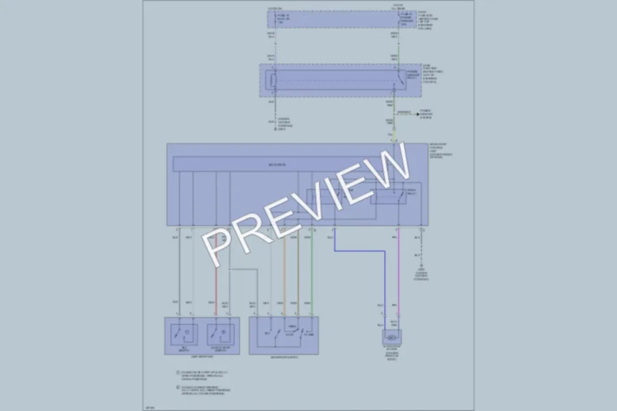 2002 Honda Passport Power Top Sunroof wiring diagram preview