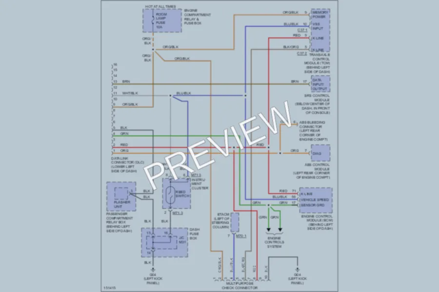 2002 Hyundai Accent Computer Data Lines wiring diagram preview