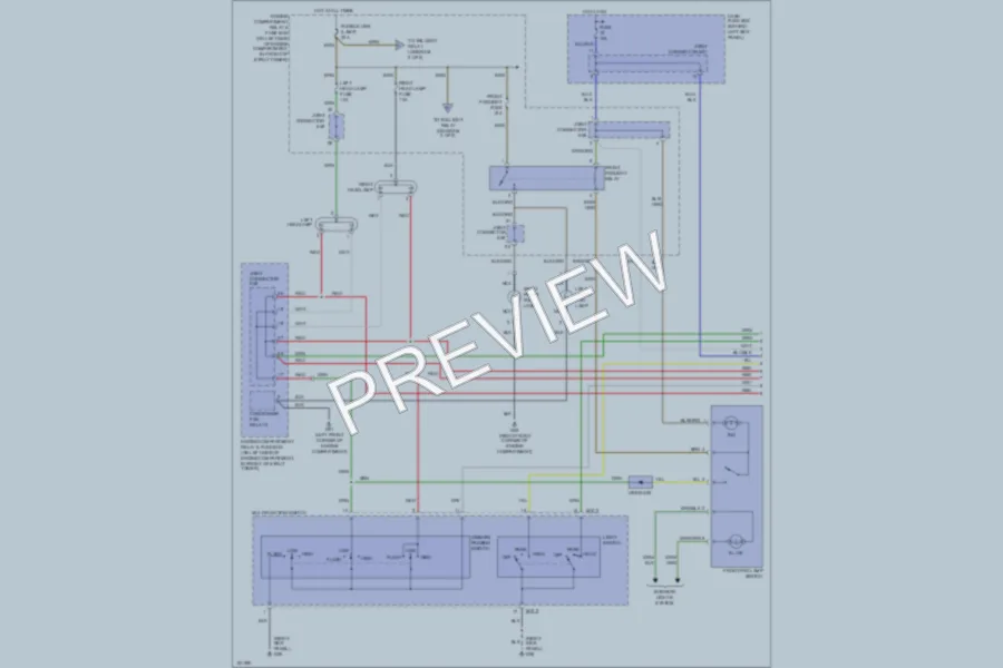 2002 Hyundai Accent Headlights wiring diagram preview