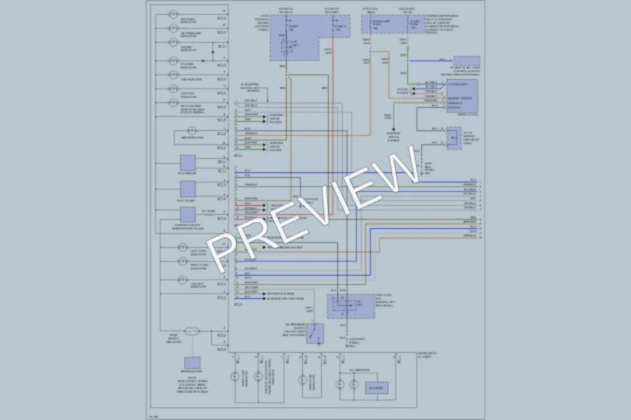 2002 Hyundai Accent Instrument Cluster wiring diagram preview