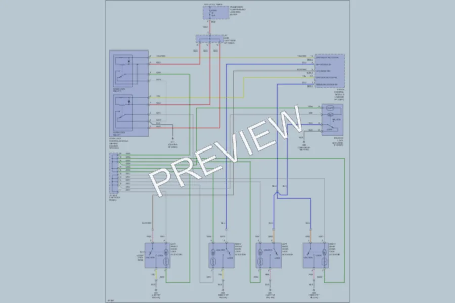 2002 Hyundai Elantra Power Door Locks wiring diagram preview