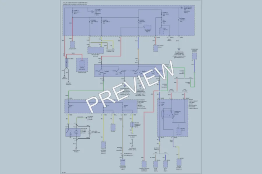 2002 Hyundai SantaFe Power Distribution wiring diagram preview