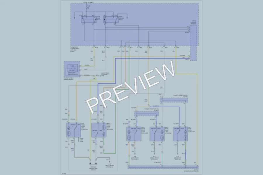 2002 Hyundai SantaFe Power Door Locks wiring diagram preview