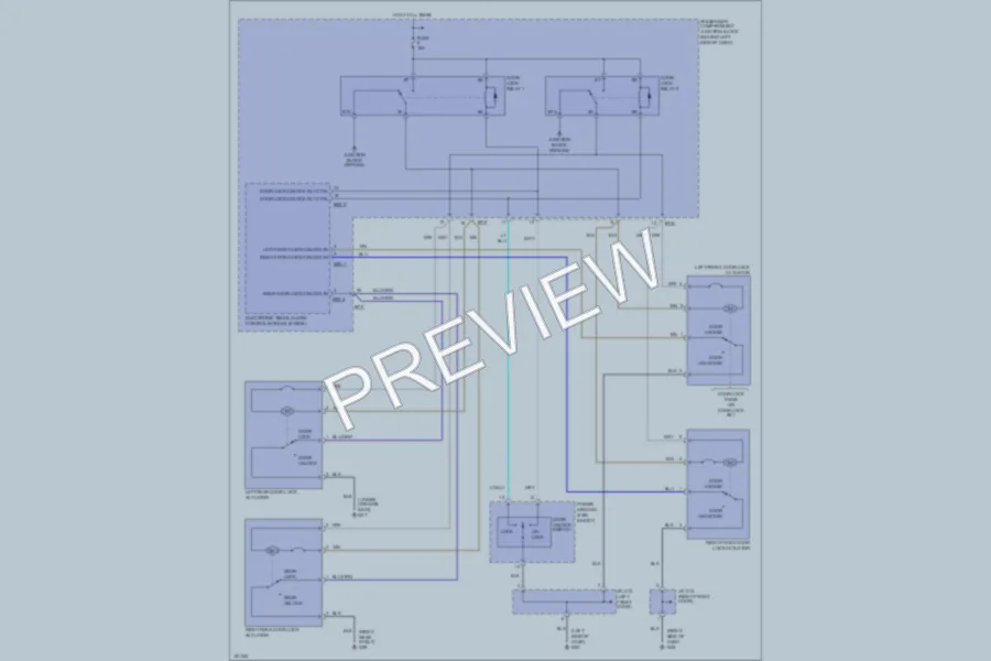 2002 Hyundai Sonata Power Door Locks wiring diagram preview