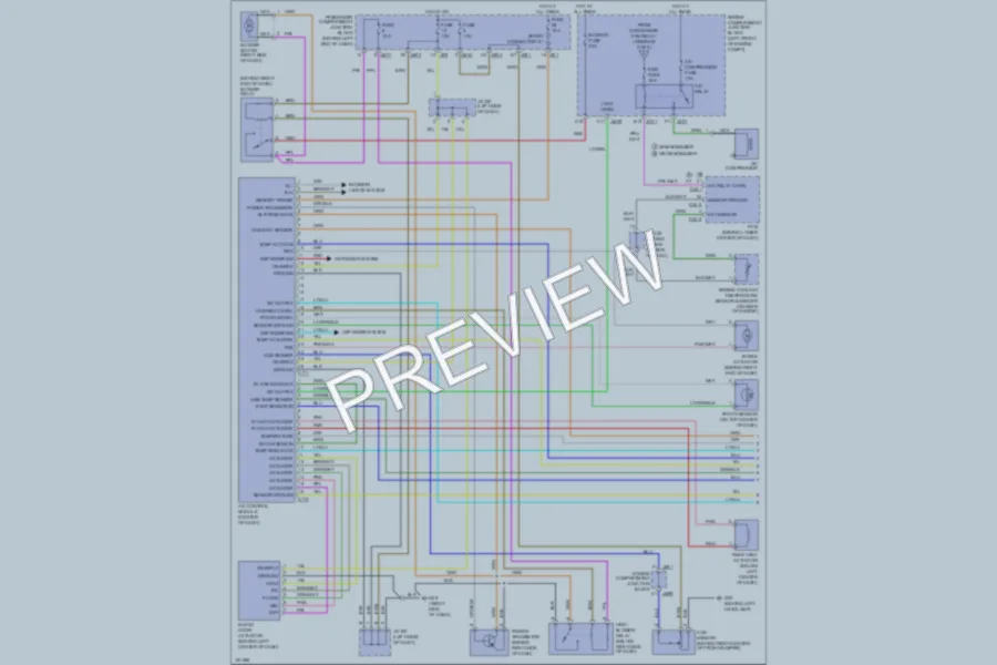 2002 Hyundai XG350 Air Conditioning wiring diagram preview
