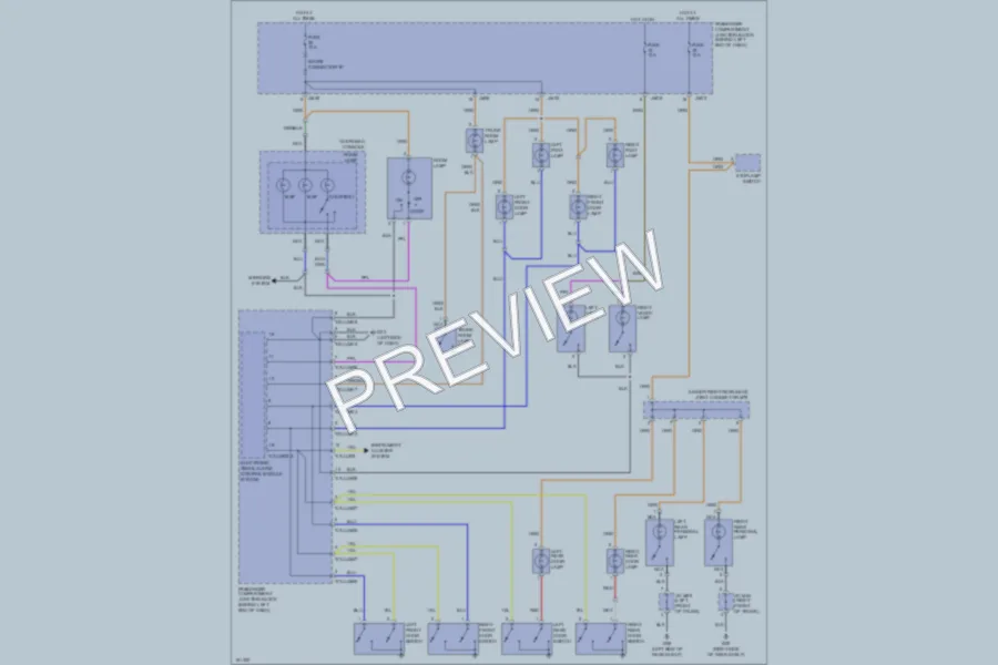 2002 Hyundai XG350 Interior Lights wiring diagram preview