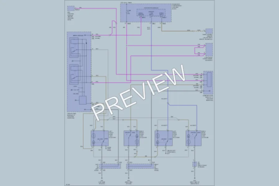 2002 Hyundai XG350 Power Door Locks wiring diagram preview