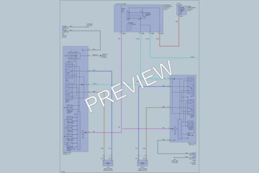 2002 Hyundai XG350 Power Windows wiring diagram preview