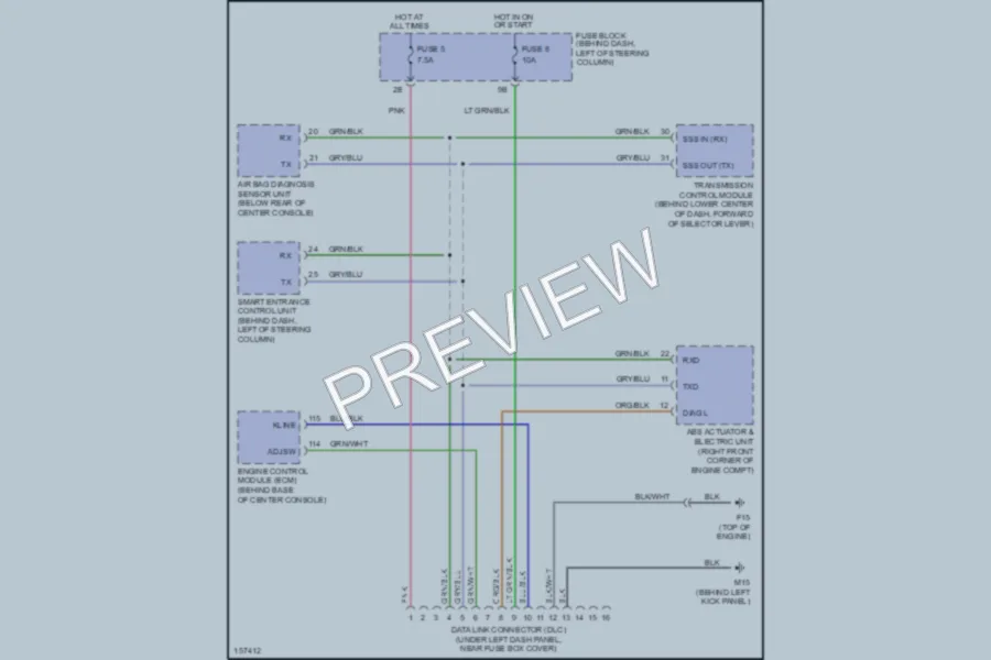2002 Infiniti G20 Computer Data Lines wiring diagram preview