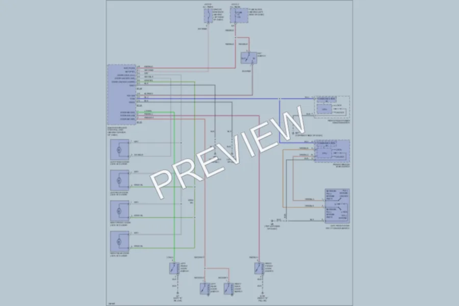 2002 Infiniti I35 Power Door Locks wiring diagram preview