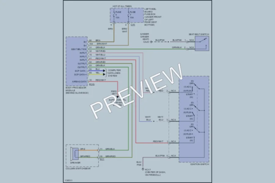 2002 Jaguar XJSport Warning Systems wiring diagram preview