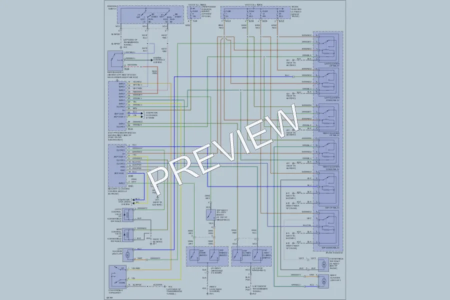 2002 Jaguar XK8 Power Top Sunroof wiring diagram preview