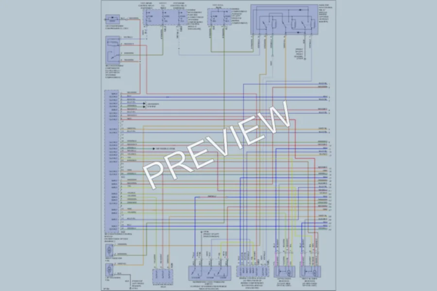 2002 Jaguar XKR Air Conditioning wiring diagram preview
